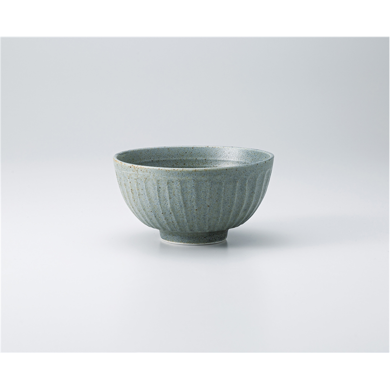 古林陶器 飯椀 土物風ブルー ソギ茶碗(小) 1332240741 1個(ご注文単位1個)【直送品】
