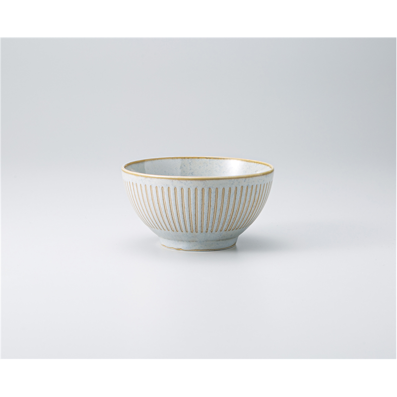古林陶器 飯椀 撥水十草 ライスボール 灰うのふ 1332260101 1個(ご注文単位1個)【直送品】