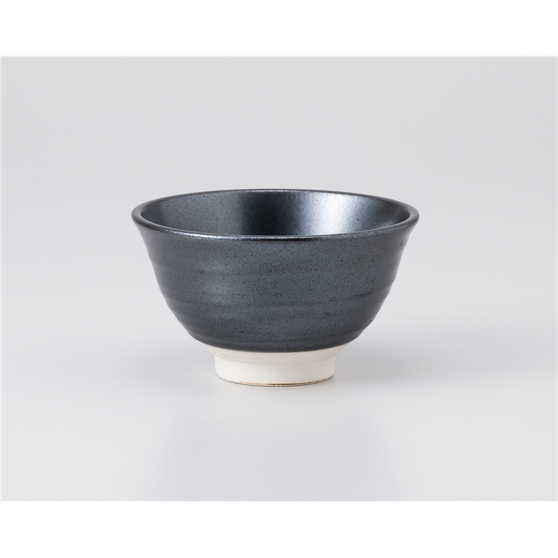 古林陶器 飯椀 楽釉黒 軽量茶碗 1036140452 1個(ご注文単位1個)【直送品】