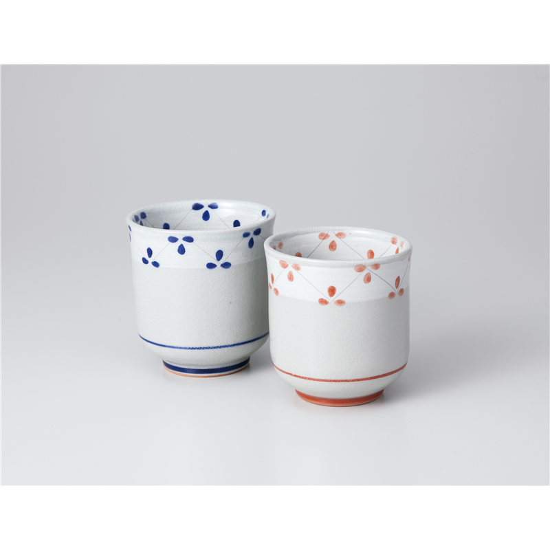 古林陶器 組湯呑 粉引き花つなぎ湯呑(大) 836660726 1個（ご注文単位1個）【直送品】