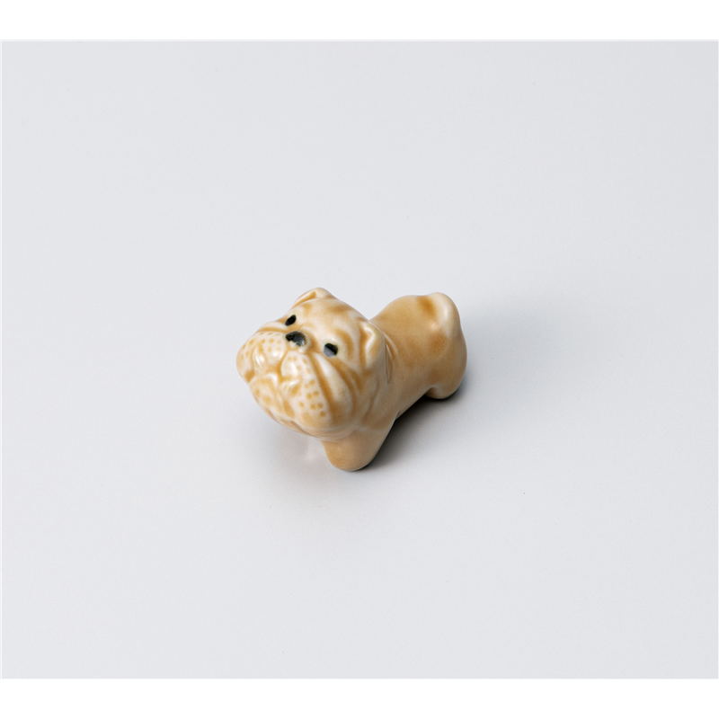 古林陶器 箸置 箸置 ブルドッグ茶 1141960515 1個（ご注文単位1個）【直送品】