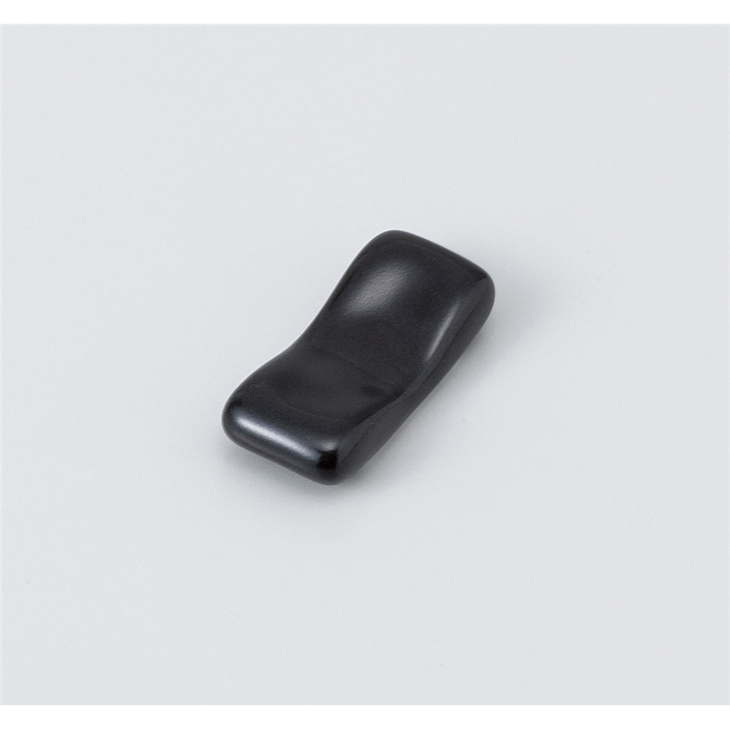 古林陶器 箸置 黒マット長角レスト 1043350203 1個（ご注文単位1個）【直送品】