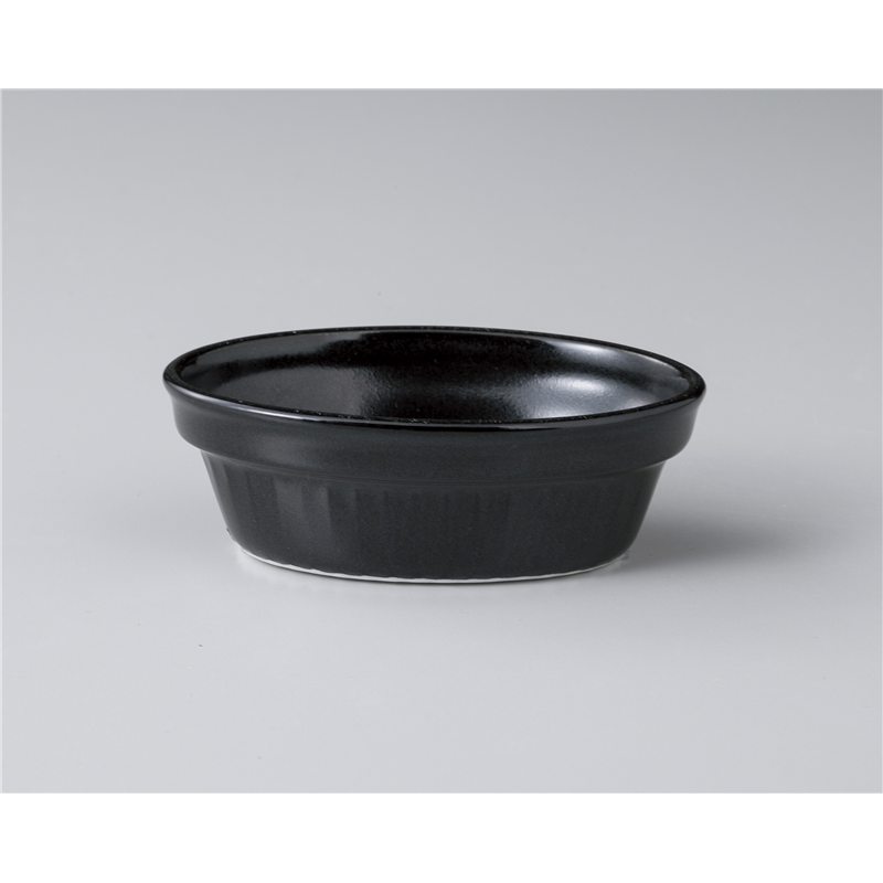 古林陶器 スフレ 黒マット小判スフレ小 1063530603 1個(ご注文単位1個)【直送品】