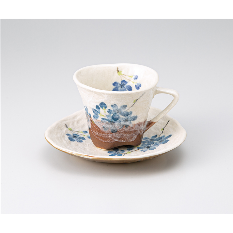 古林陶器 椀皿 しろやま桜(青)コ-ヒ-C/S 1064940747 1個(ご注文単位1個)【直送品】