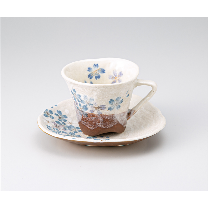 古林陶器 椀皿 平安桜(青)コーヒーC/S 663060347 1個(ご注文単位1個)【直送品】