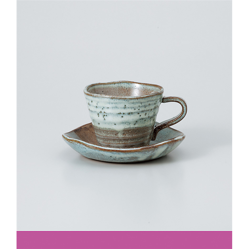 古林陶器 椀皿 グリンうのふさざ波コーヒー碗皿 964930951 ※ソーサー単品のみ 1個(ご注文単位1個)【直送品】