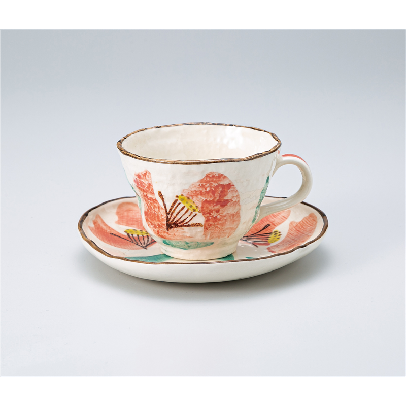 古林陶器 椀皿 民芸椿コーヒーC/S 1353540374 1個(ご注文単位1個)【直送品】