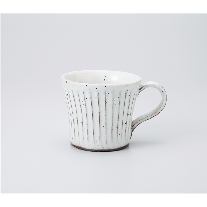 古林陶器 マグ 粉引ソギ目 反マグ 965050346 1個(ご注文単位1個)【直送品】