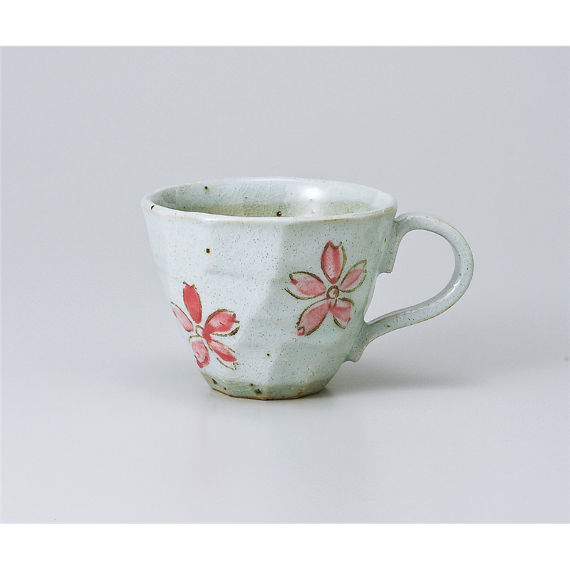 古林陶器 マグ ピンク花ロックマグ 663710251 1個(ご注文単位1個)【直送品】