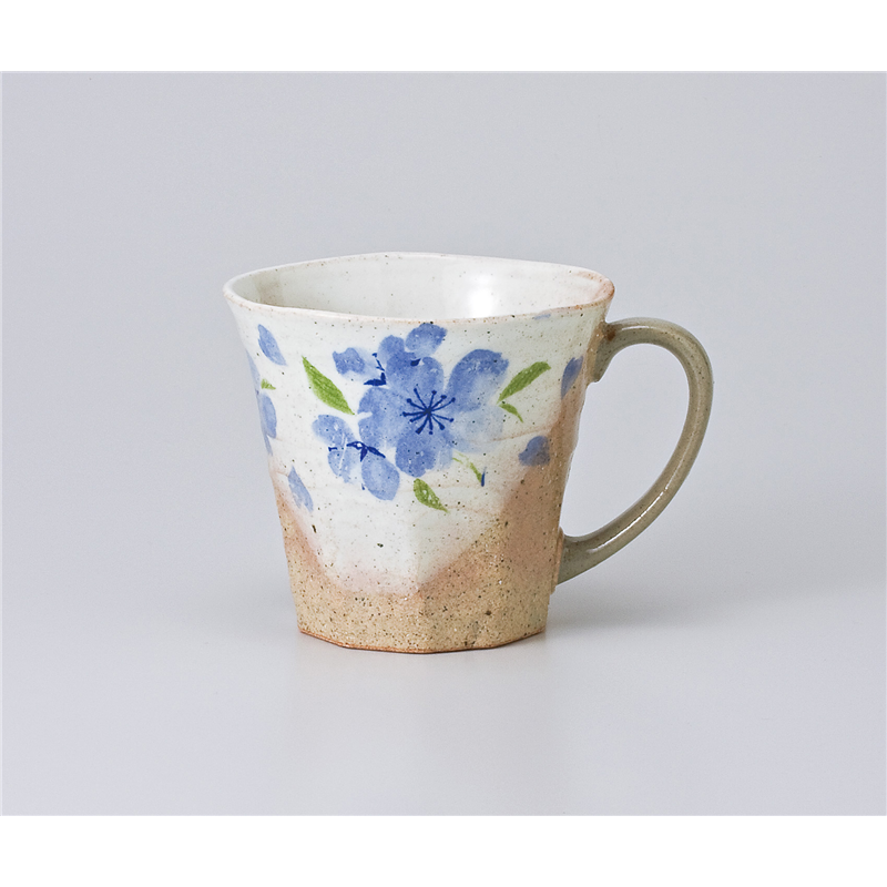 古林陶器 マグ 八重桜マグ ブルー 663530457 1個（ご注文単位1個）【直送品】
