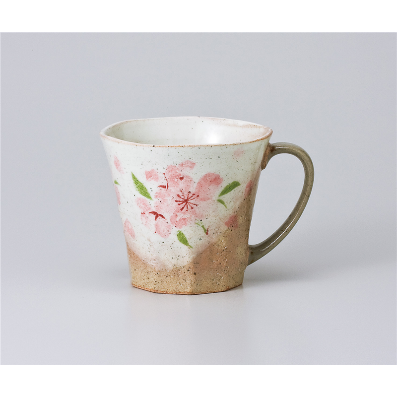 古林陶器 マグ 八重桜マグ ピンク 663530357 1個（ご注文単位1個）【直送品】