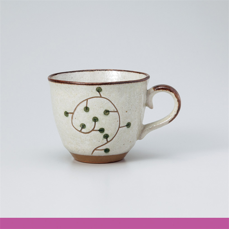 古林陶器 マグ うず唐草マグ 緑 861420357 1個（ご注文単位1個）【直送品】