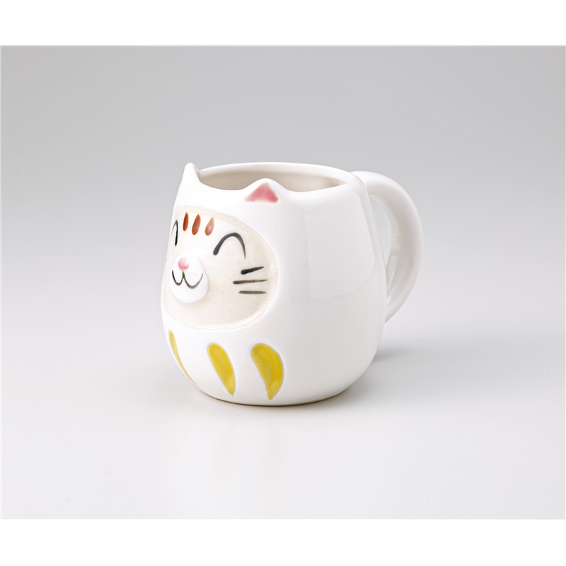 古林陶器 マグ 猫だるま 白マグ 1261510254 1個(ご注文単位1個)【直送品】
