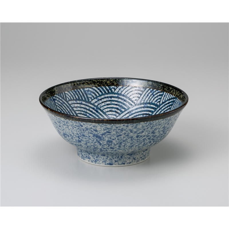 古林陶器 中華単品 青海波6.8高台丼 1069730154 1個（ご注文単位1個）【直送品】