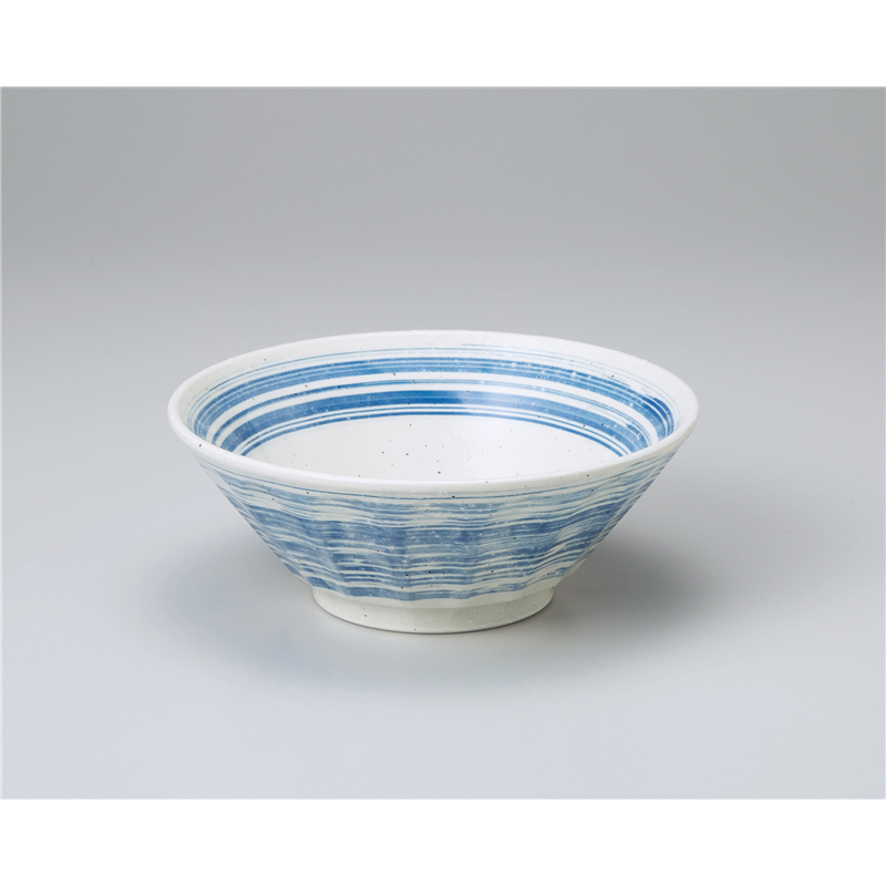 古林陶器 中華単品 青刷毛目しのぎ6.3ラーメン丼 1069740311 1個（ご注文単位1個）【直送品】