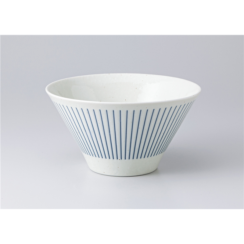 古林陶器 中華単品 粉引紺十草 反丼大(サラダボールL) 1358210301 1個（ご注文単位1個）【直送品】