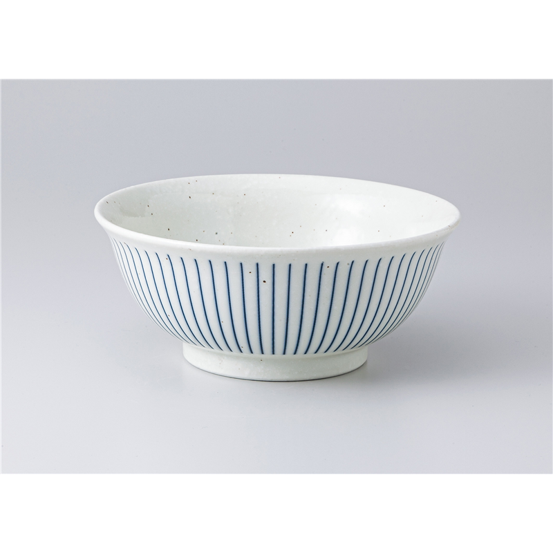 古林陶器 中華単品 粉引紺十草 6.3ラーメン 1358240301 1個（ご注文単位1個）【直送品】