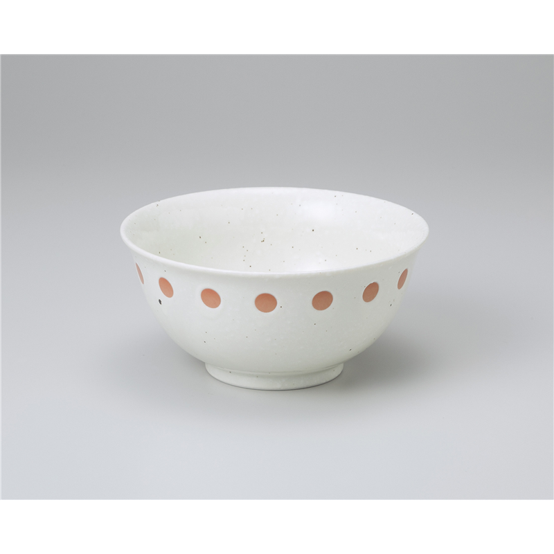 古林陶器 中華単品 白ドット深口ラーメン丼 1069830140 1個（ご注文単位1個）【直送品】