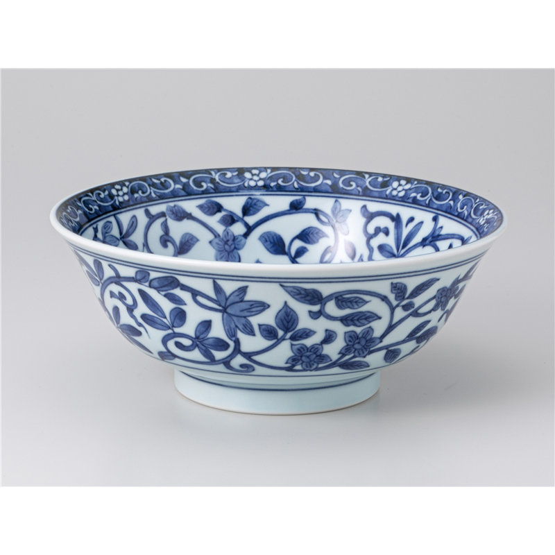 古林陶器 中華単品 藍唐草 6.0めん鉢 1266130531 1個（ご注文単位1個）【直送品】