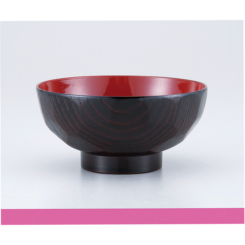 古林陶器 会津漆器汁椀 溜 木彫亀甲汁椀 567610595 1個（ご注文単位1個）【直送品】