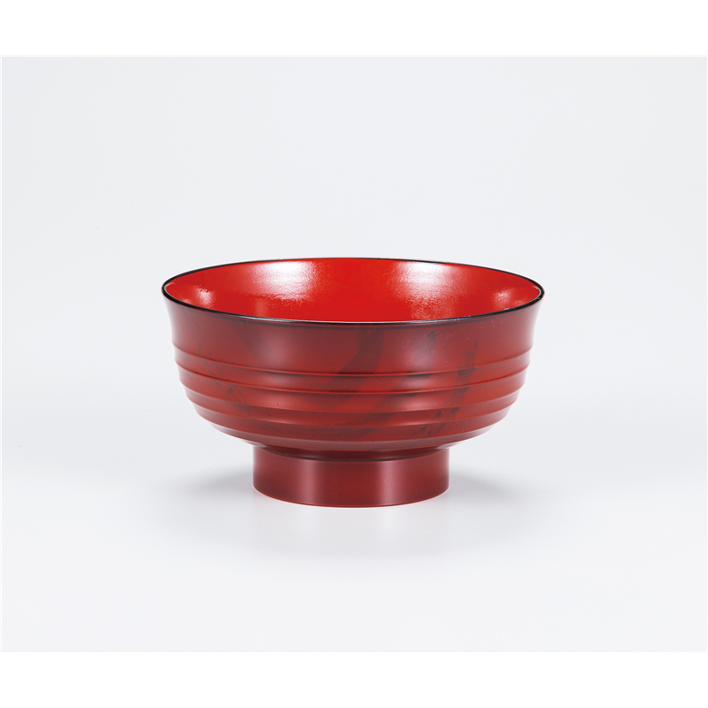古林陶器 会津漆器汁椀 チーク羽反宝生汁椀 1072510395 1個（ご注文単位1個）【直送品】
