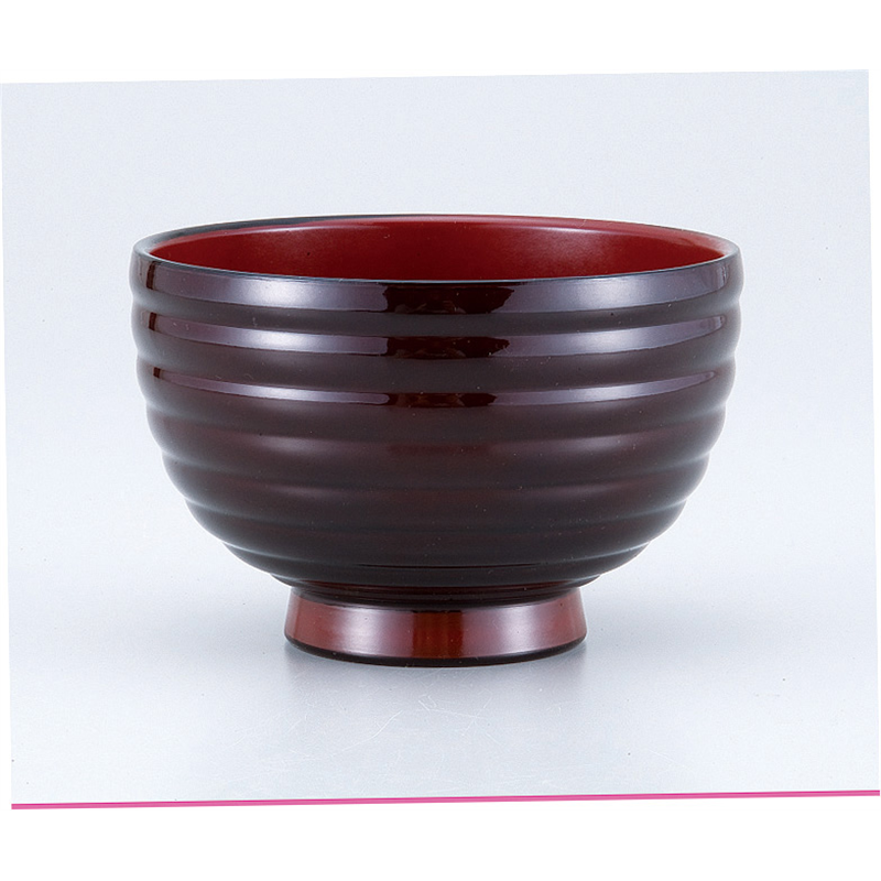 古林陶器 会津漆器汁椀 溜 千駒筋汁椀 567640195 1個（ご注文単位1個）【直送品】