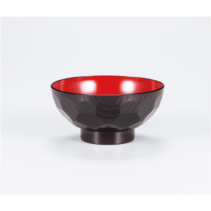 古林陶器 会津漆器汁椀 レンジ汁椀 溜 宴 1072530195 1個（ご注文単位1個）【直送品】