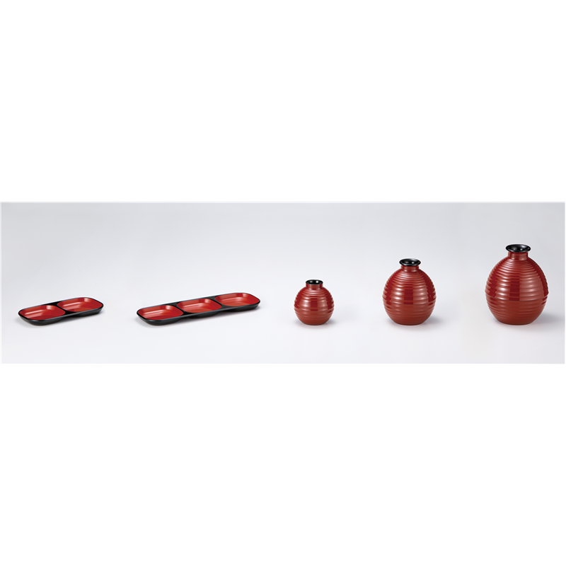 古林陶器 越前漆器そば用品小物 2点 薬味入 朱天黒 870330298 1個(ご注文単位1個)【直送品】
