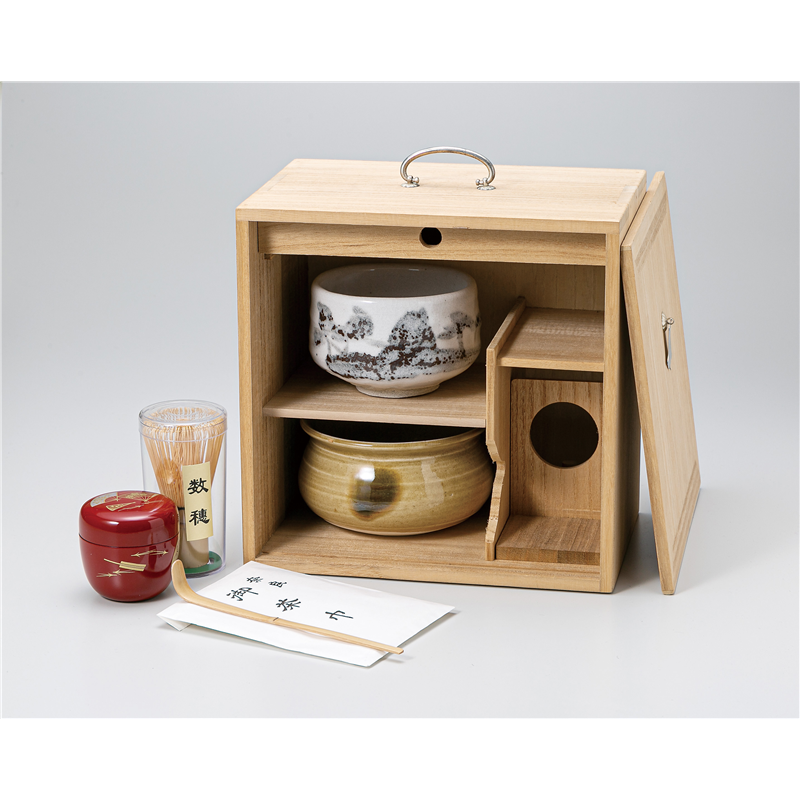 古林陶器 茶道具特選 茶道具(茶箱)桐色紙箱揃 1364210179 1個(ご注文単位1個)【直送品】