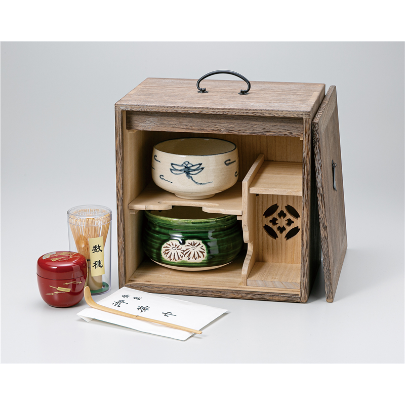 古林陶器 茶道具特選 茶道具(茶箱)焼桐色紙箱揃 1364210279 1個(ご注文単位1個)【直送品】