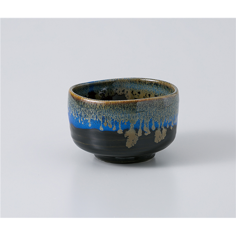 古林陶器 抹茶碗 黒ブルー抹茶碗 1177810351 1個(ご注文単位1個)【直送品】