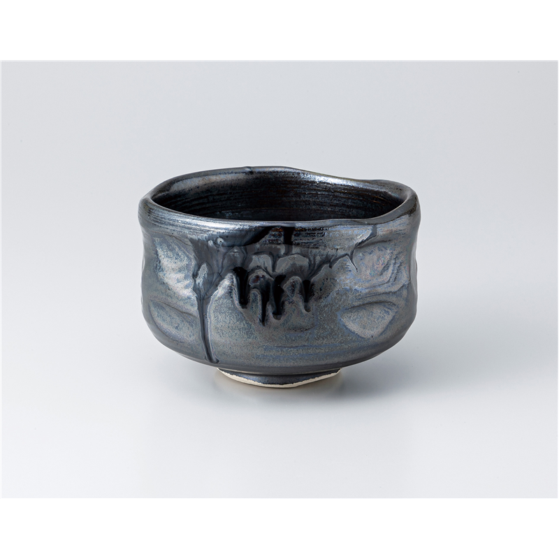 古林陶器 抹茶碗 イブシ銀抹茶碗(トムソン箱) 1364610254 1個(ご注文単位1個)【直送品】