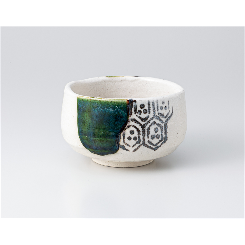 古林陶器 抹茶碗 織部紋抹茶碗(トムソン箱) 1364720374 1個(ご注文単位1個)【直送品】