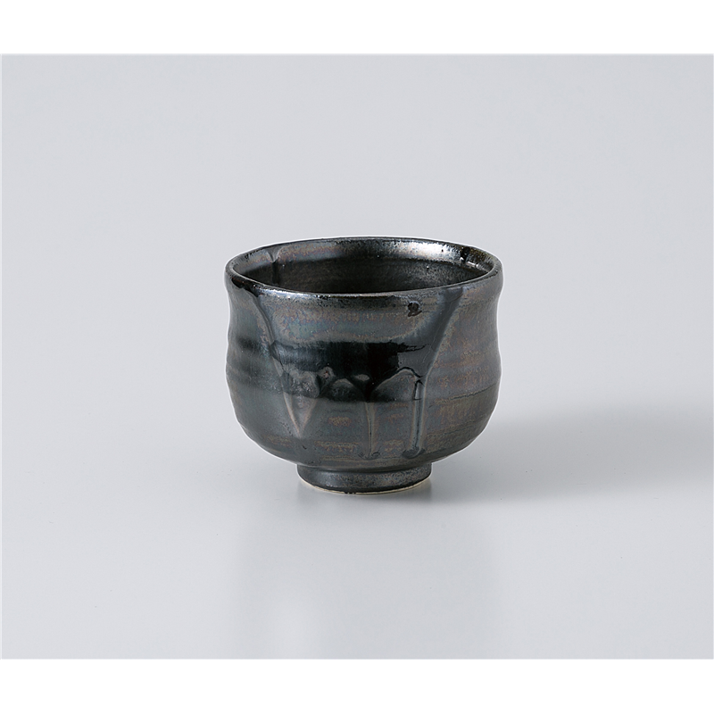 古林陶器 抹茶碗 野点茶碗 いぶし黒 (トムソン箱) 1177950615 1個(ご注文単位1個)【直送品】
