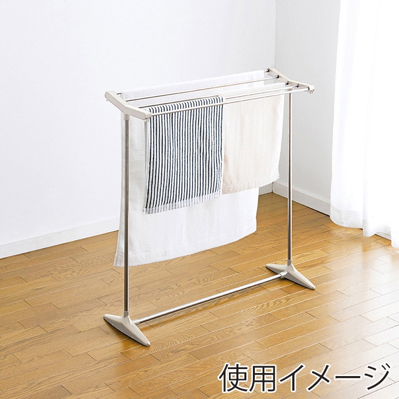 中山福 タオル掛け ワイド ライトグレー NY-281 1個(ご注文単位1個)【直送品】