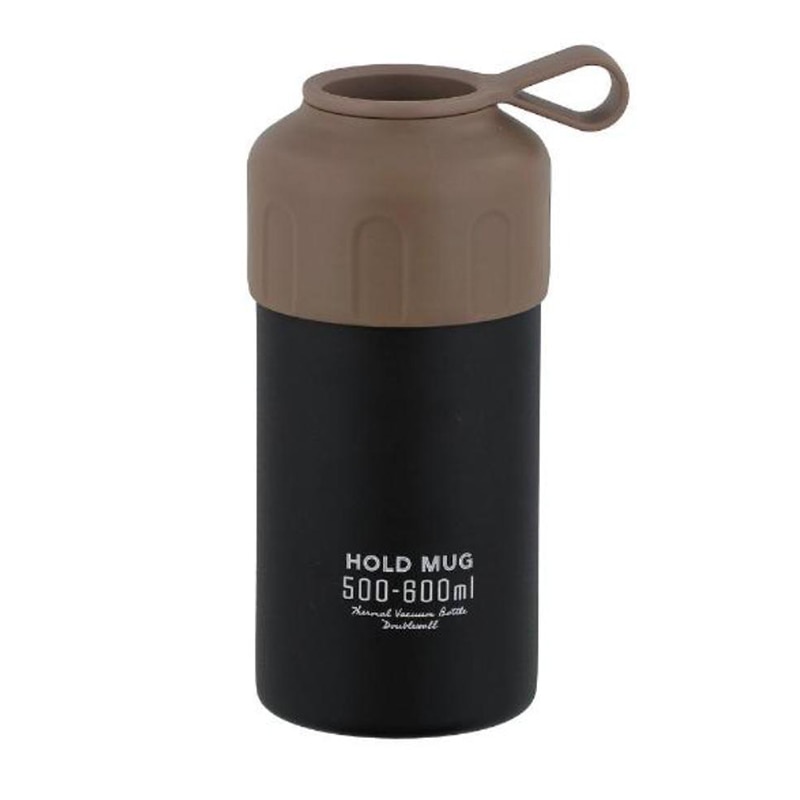 中山福 ステンレス製 ペットボトルホルダー 500~600ml用 ブラック NQ-0342 1個（ご注文単位1個）【直送品】