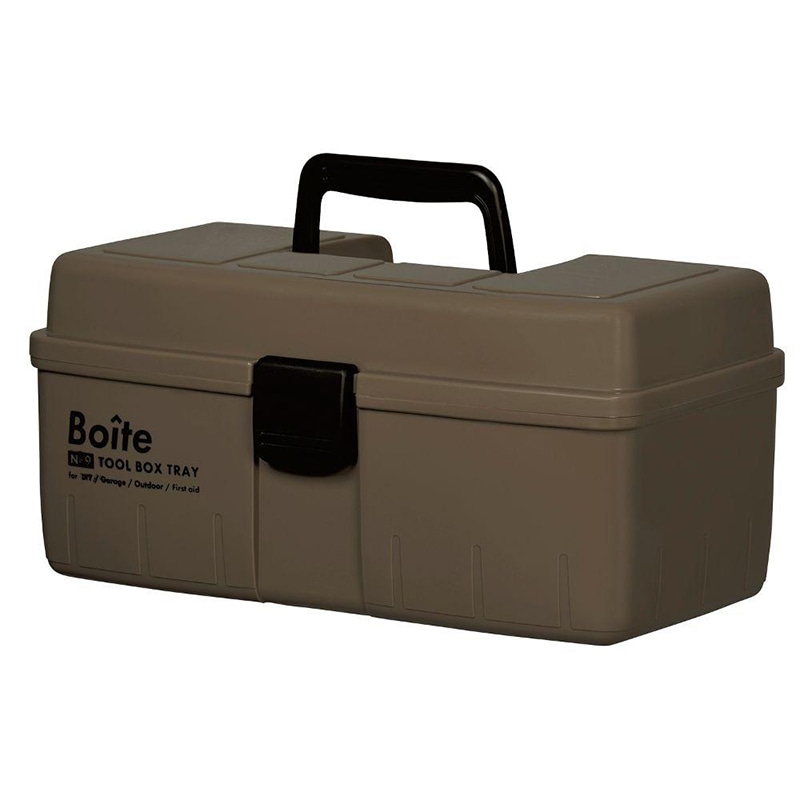 中山福 工具箱 ツールボックス Boite 中皿式 ブラウン MA-4024 1個(ご注文単位1個)【直送品】