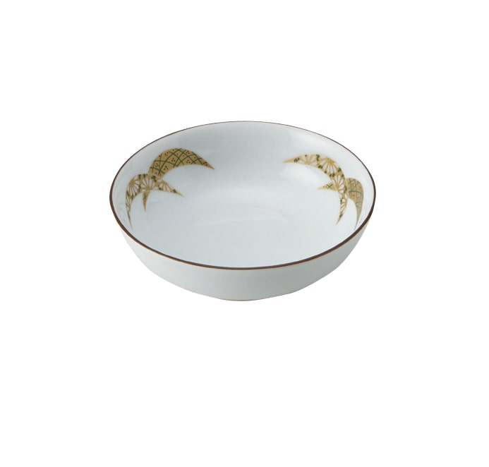 丸モ高木陶器 金彩扇丸取鉢 4A031-16 1個(ご注文単位1個)【直送品】
