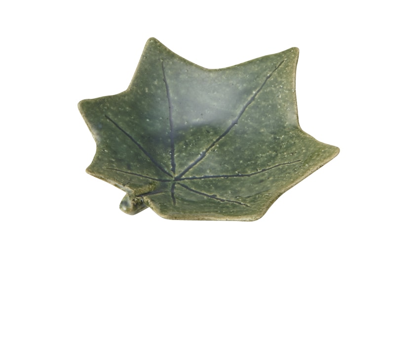 丸モ高木陶器 織部紅葉小皿 5A028-02 1個(ご注文単位1個)【直送品】