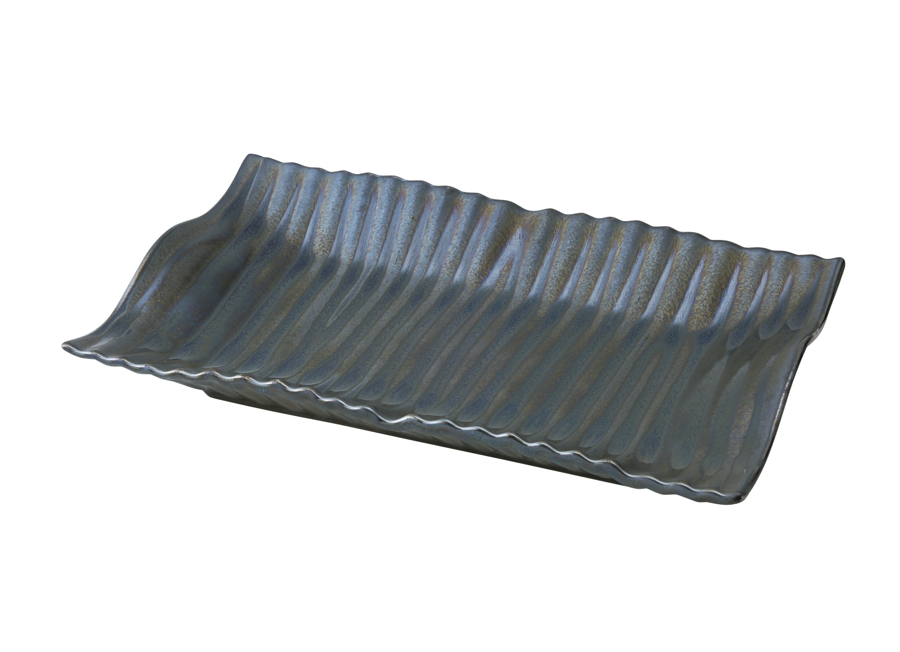 丸モ高木陶器 折衷31cm長菜皿大黒 4A062-25 1個（ご注文単位1個）【直送品】