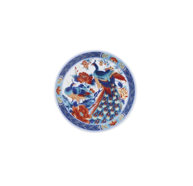 丸モ高木陶器 孔雀伊万里9㎝皿 4A107-06 1個（ご注文単位1個）【直送品】