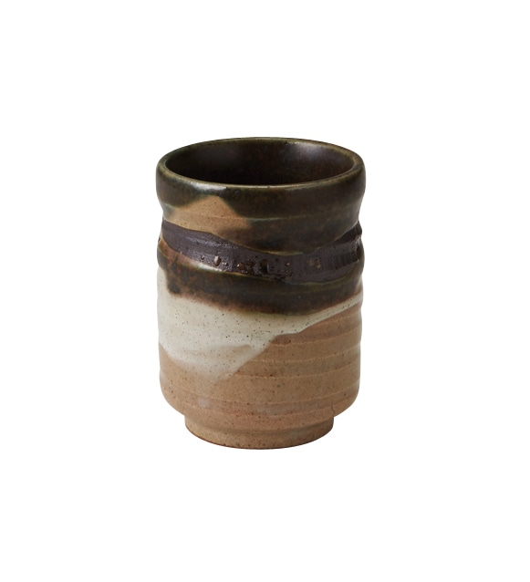 丸モ高木陶器 古釉織部長湯呑 5A026-05 1個（ご注文単位1個）【直送品】