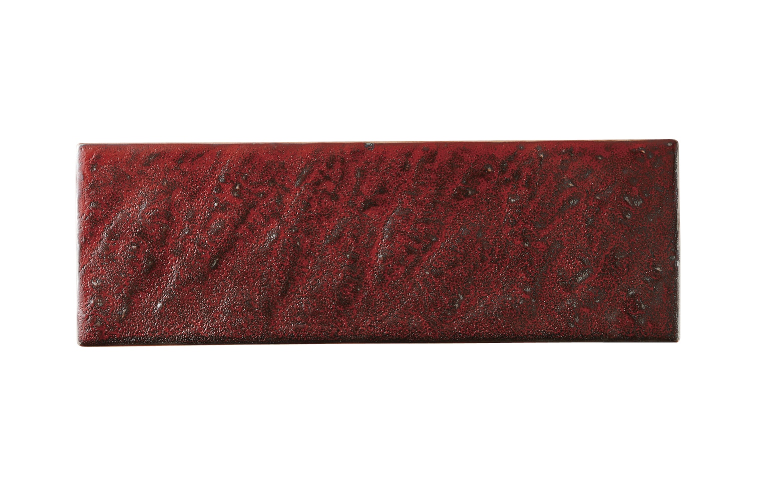 丸モ高木陶器 紅柚子天目石肌長角36cm皿 5A115-14 1個（ご注文単位1個）【直送品】