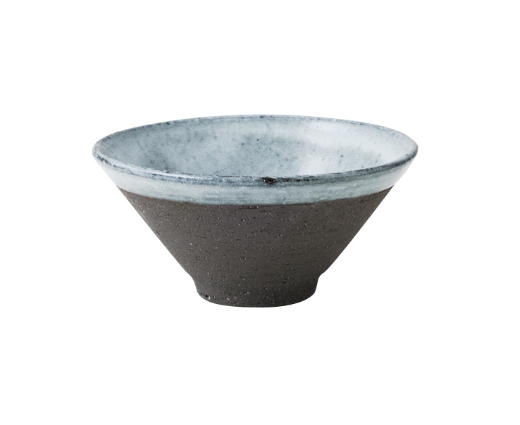 丸モ高木陶器 黒土窯変飯碗反り(大) 5A121-11 1個（ご注文単位1個）【直送品】