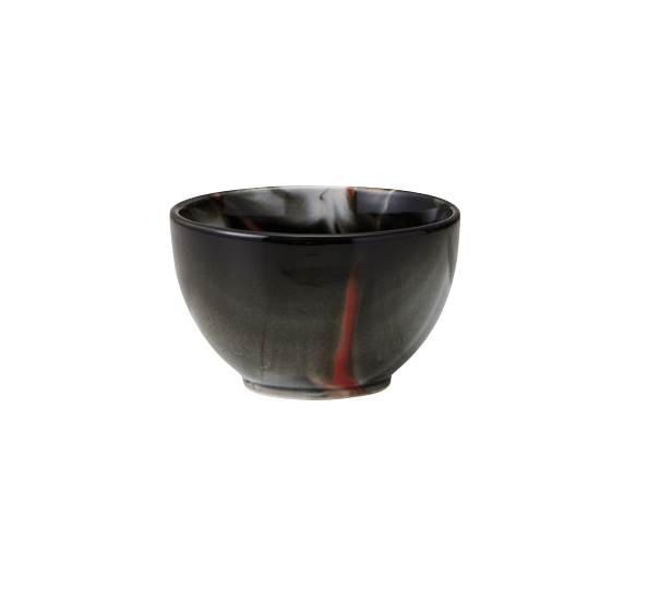丸モ高木陶器 マーブル黒ボウル（小） 5A124-01 1個（ご注文単位1個）【直送品】