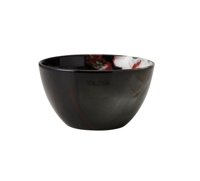 丸モ高木陶器 マーブル黒ボウル（大） 5A124-03 1個（ご注文単位1個）【直送品】