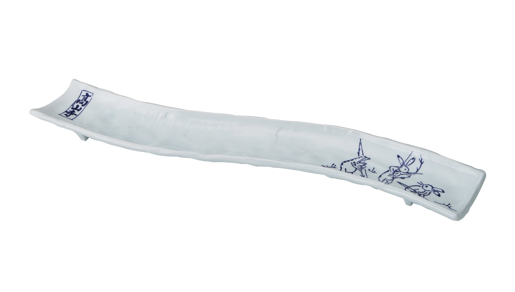 丸モ高木陶器 イングレ高山寺変形細長皿 4A173-19 1個（ご注文単位1個）【直送品】
