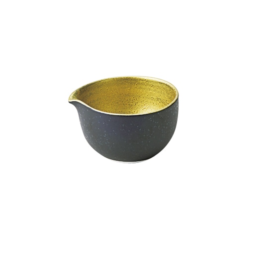 丸モ高木陶器 鉄砂金彩片口小付 5A175-06 1個（ご注文単位1個）【直送品】