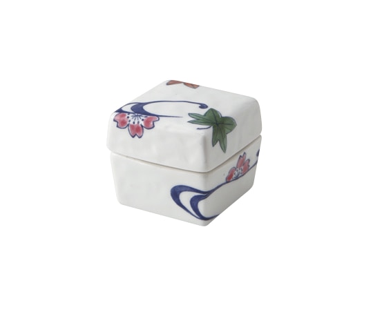 丸モ高木陶器 イングレ流水角蓋付珍味入 5A175-07 1個（ご注文単位1個）【直送品】