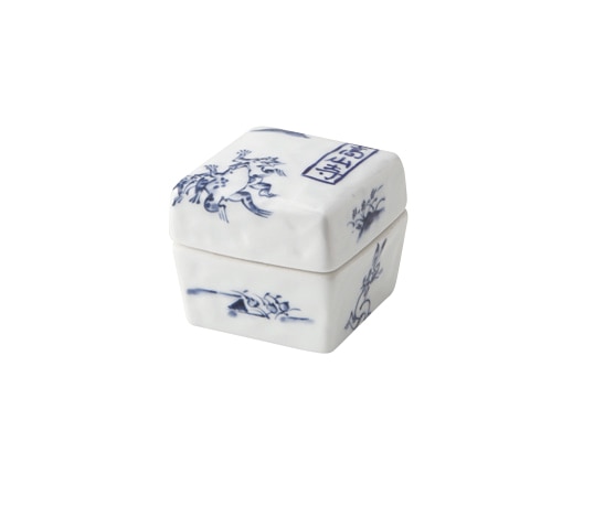 丸モ高木陶器 イングレ高山寺角蓋付珍味入 5A175-08 1個（ご注文単位1個）【直送品】